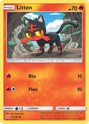 Litten (24/149) [Sun &amp; Moon: Base Set] 