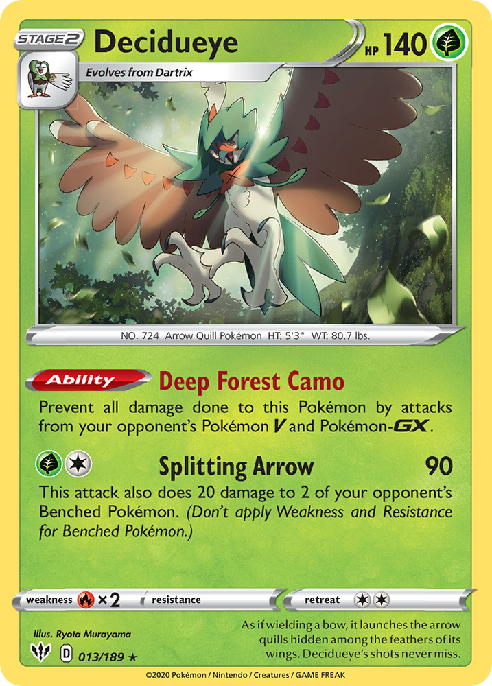 Decidueye (013/189) [Sword &amp; Shield: Darkness Ablaze] 