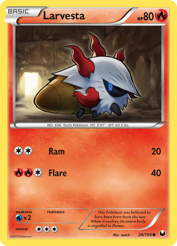 Larvesta (20/108) [Black &amp; White: Dark Explorers] 