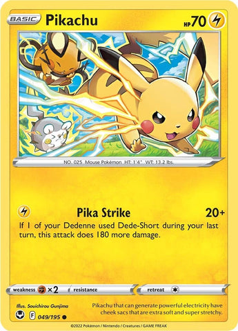 Pikachu (049/195) [Sword &amp; Shield: Silver Tempest] 