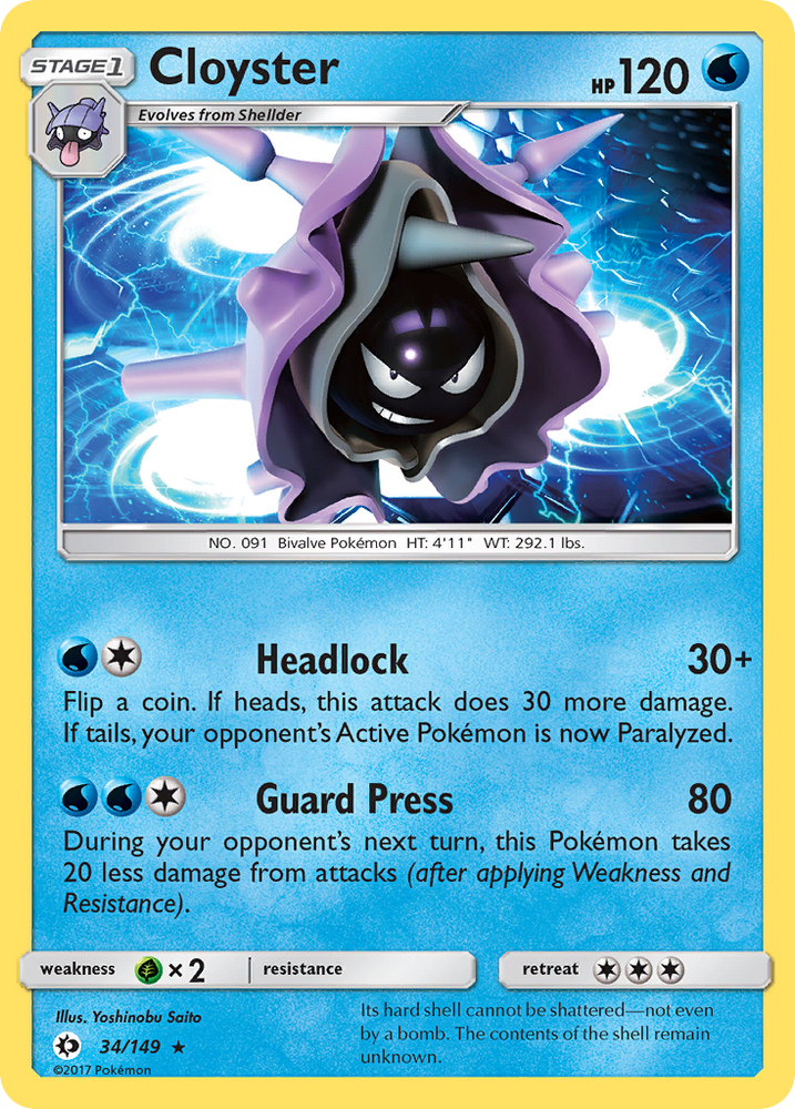 Cloyster (34/149) [Sun &amp; Moon: Base Set] 