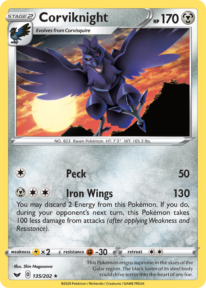 Corviknight (135/202) [Sword &amp; Shield: Base Set] 