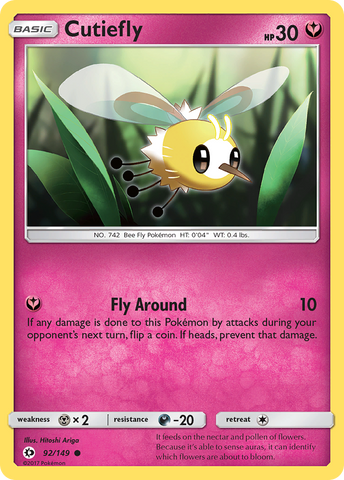 Cutiefly (92/149) [Sun &amp; Moon: Base Set] 