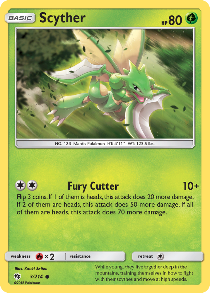 Scyther (3/214) [Sun &amp; Moon: Lost Thunder] 