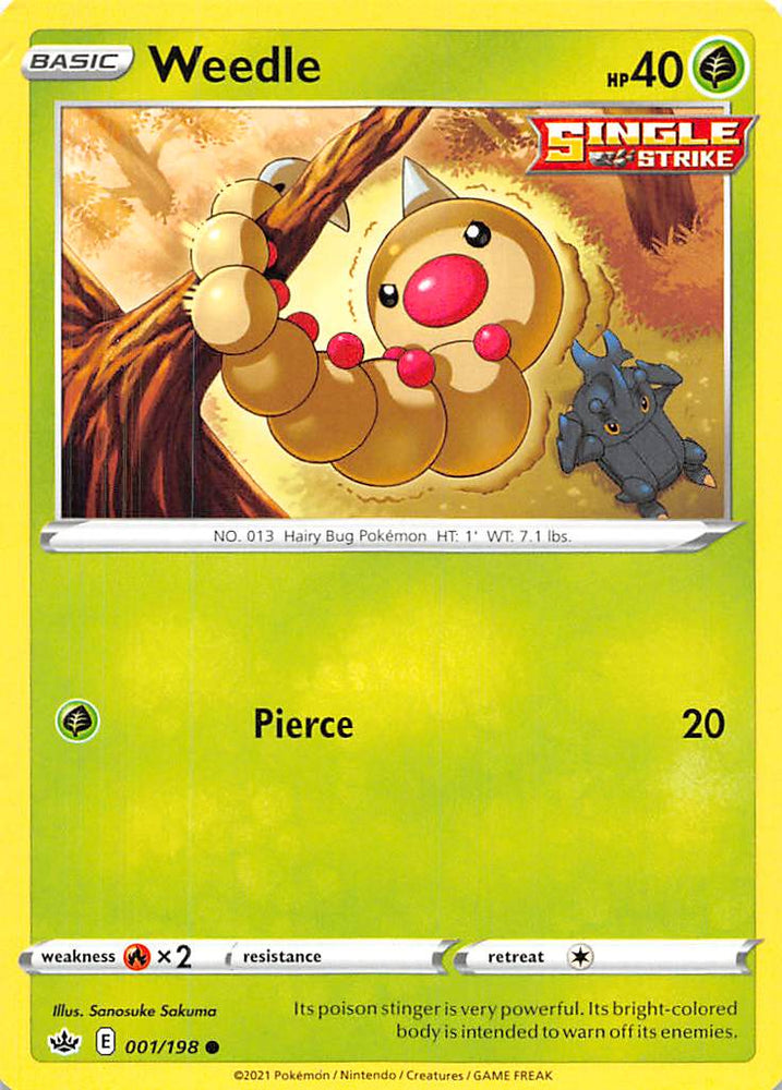 Weedle (001/198) [Sword &amp; Shield: Chilling Reign] 