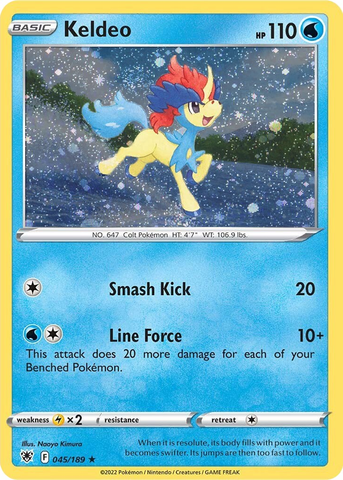 Keldeo (045/189) (Cosmos Holo) [Sword &amp; Shield: Astral Radiance] 