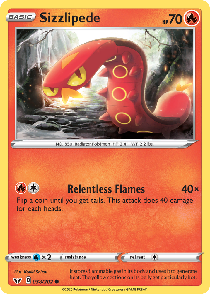 Sizzlipede (038/202) [Sword &amp; Shield: Base Set] 