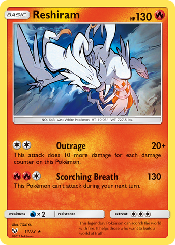 Reshiram (14/73) [Sun &amp; Moon: Shining Legends] 