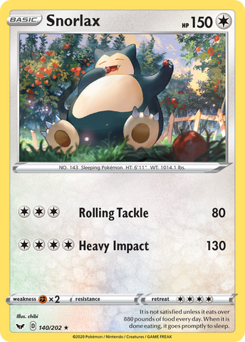 Snorlax (140/202) [Sword &amp; Shield: Base Set] 