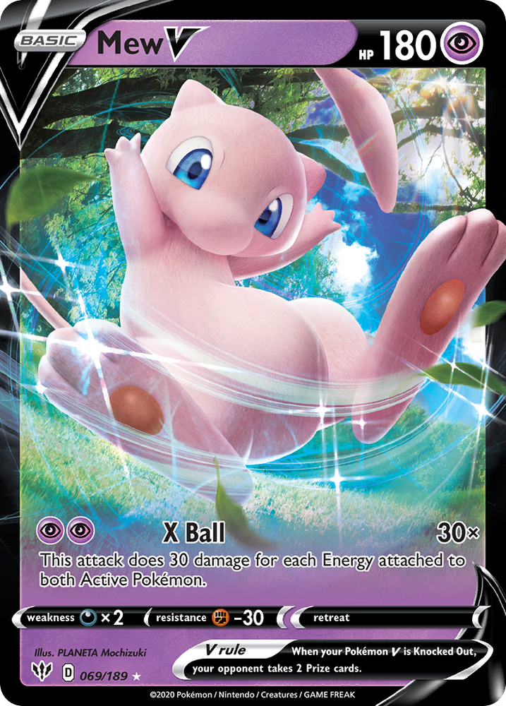 Mew V (069/189) (Jumbo Card) [Sword &amp; Shield: Darkness Ablaze] 