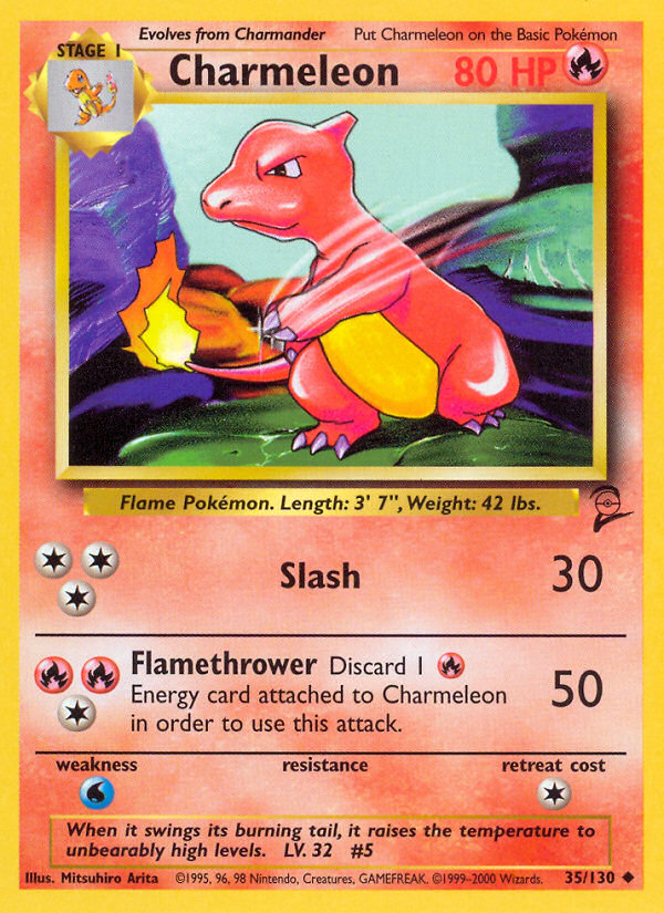 Charmeleon (35/130) [Base Set 2]