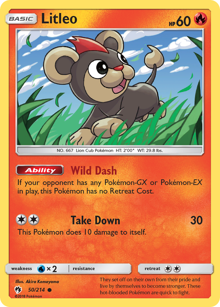 Litleo (50/214) [Sun &amp; Moon: Lost Thunder] 