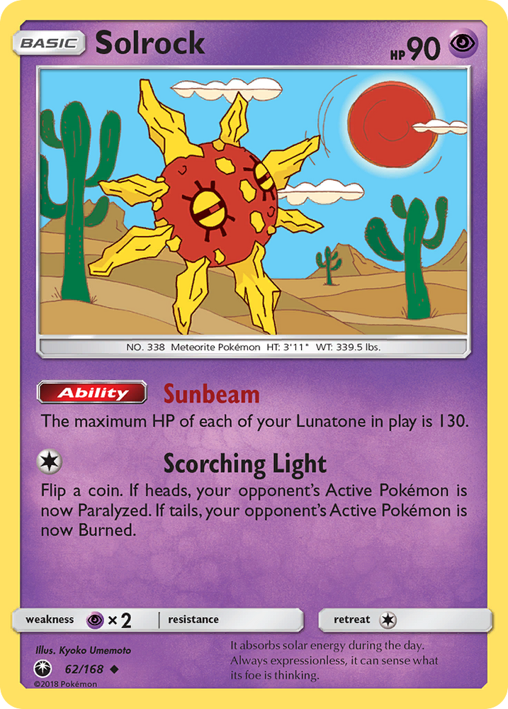 Solrock (62/168) [Sun &amp; Moon: Celestial Storm] 