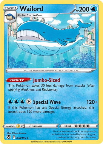 Wailord (038/195) [Sword &amp; Shield: Silver Tempest] 