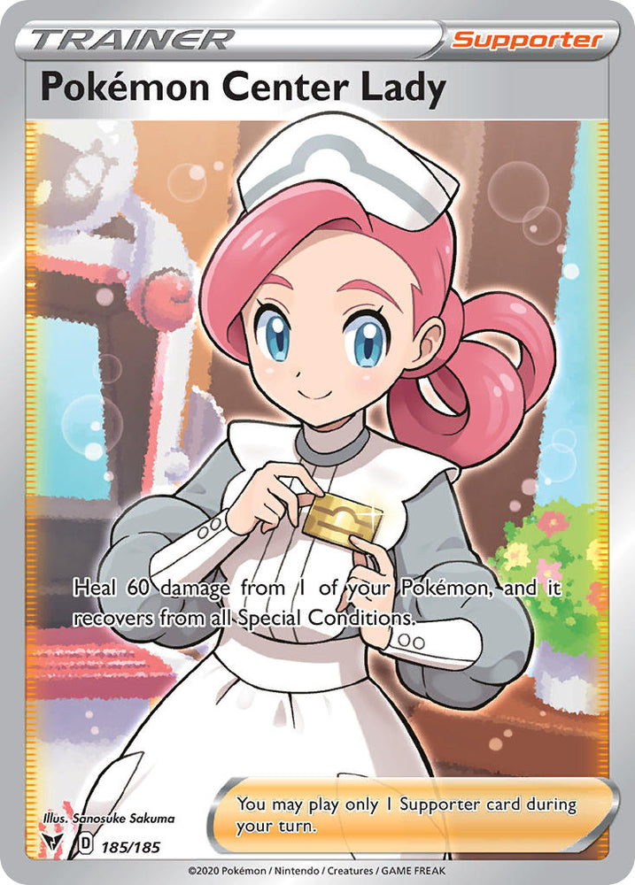 Pokemon Center Lady (185/185) [Sword &amp; Shield: Vivid Voltage] 