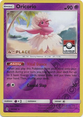 Oricorio (55/145) (League Promo 4th Place) [Sun &amp; Moon: Guardians Rising] 