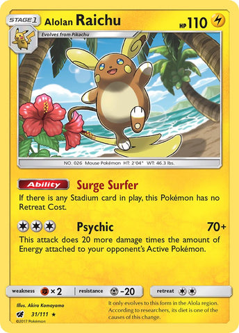 Alolan Raichu (31/111) (Theme Deck Exclusive) [Sun &amp; Moon: Crimson Invasion] 