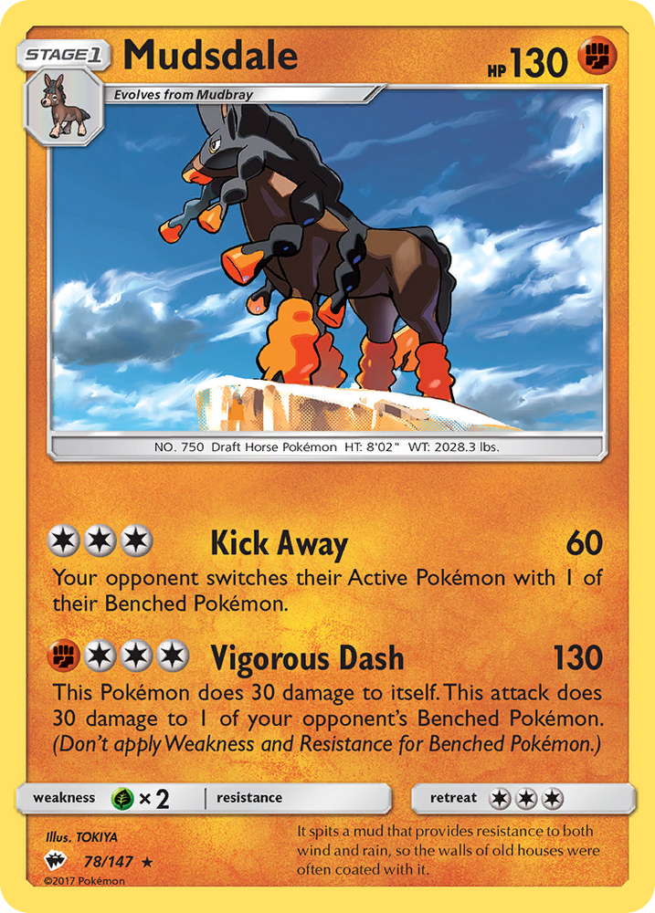 Mudsdale (78/147) [Sun &amp; Moon: Burning Shadows] 