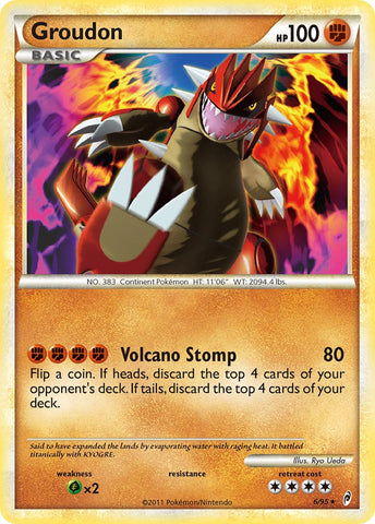 Groudon (6/95) (Theme Deck Exclusive) [HeartGold &amp; SoulSilver: Call of Legends] 