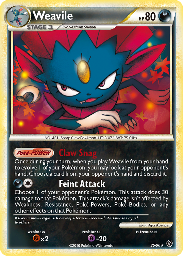 Weavile (25/90) [HeartGold &amp; SoulSilver: Undaunted] 