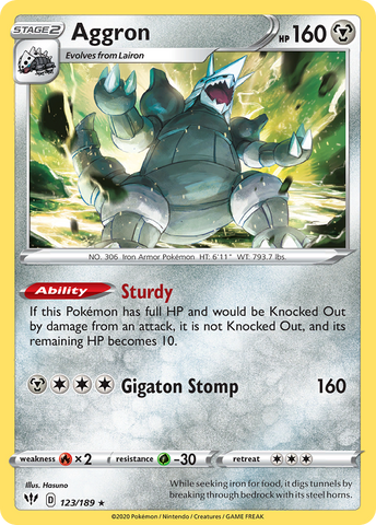 Aggron (123/189) [Sword &amp; Shield: Darkness Ablaze] 