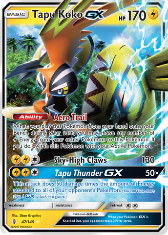 Tapu Koko GX (47/145) [Sun &amp; Moon: Guardians Rising] 