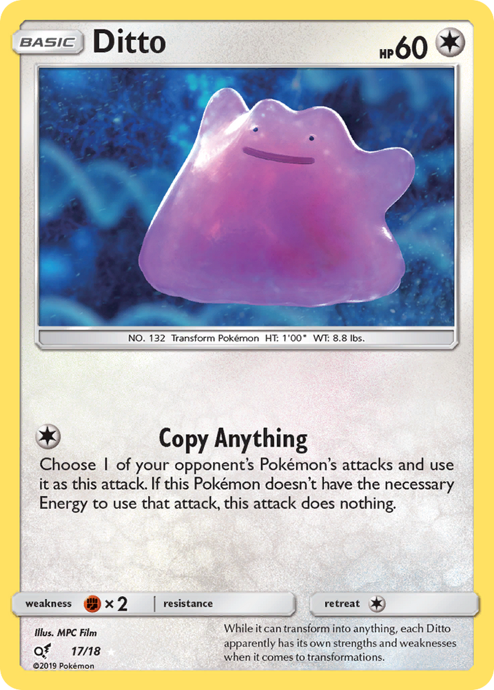 Ditto (17/18) [Sun &amp; Moon: Detective Pikachu] 