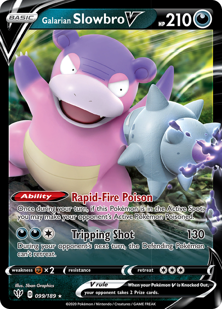 Galarian Slowbro V (099/189) [Sword &amp; Shield: Darkness Ablaze] 