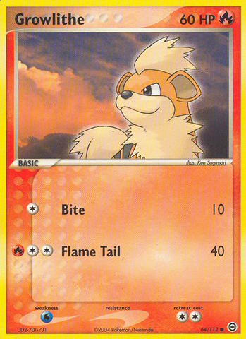 Growlithe (64/112) [EX: FireRed &amp; LeafGreen] 