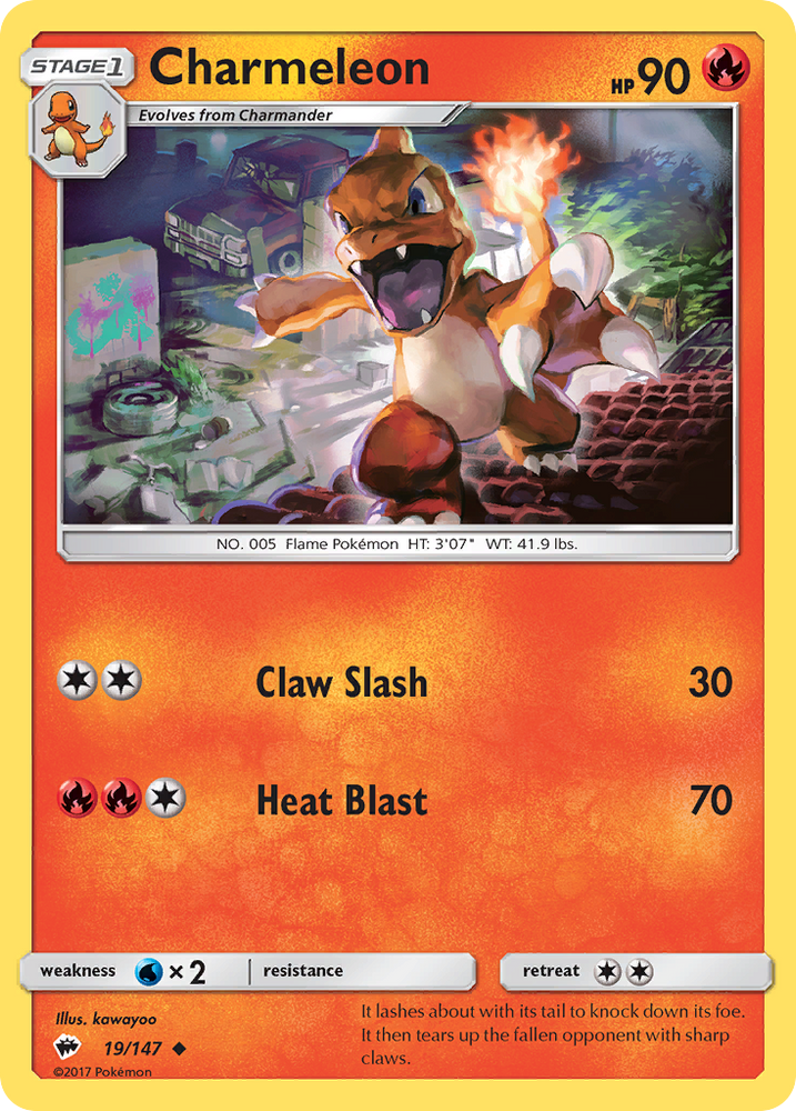 Charmeleon (19/147) [Sun &amp; Moon: Burning Shadows] 