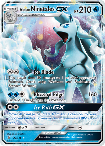 Alolan Ninetales GX (22/145) [Sun &amp; Moon: Guardians Rising] 